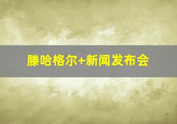 滕哈格尔 新闻发布会